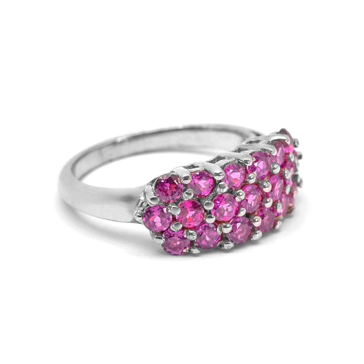 Bague rhodolite, topaze argent Petrova